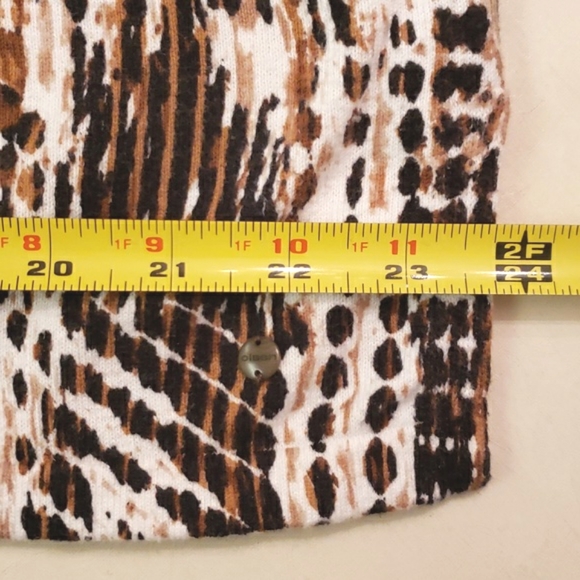 Olsen 100% Cotton Sweater XXL abstract animal print EUC - Picture 9 of 10